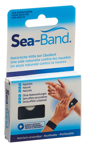 Sea-Band Akupressurband Erwachsene schwarz - 2 Stk.