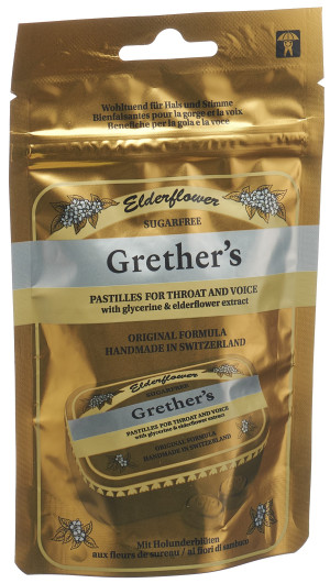 Grethers Elderflower Pastillen - Beutel 110g