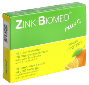 Zink Biomed plus - Orange - 50 Lutschtabletten