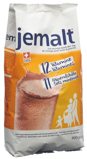 Jemalt - Malzextrakt - Vitamine und Mineralstoffe - Nachfüllbeutel - 900g