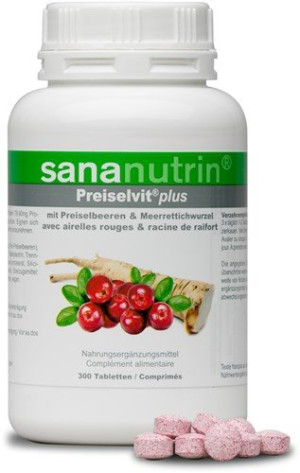 Sananutrin PreiselVit PLUS Meerrettich - Preiselbeer- Vitamin C - 300 Tabl.