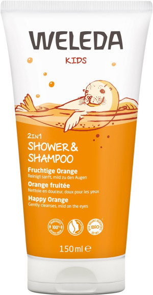 Weleda Kids 2 in 1 Shower & Shampoo - Fruchtige Orange - 150ml