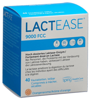 Lactease Lactose-Enzym 9000 - 40 Kautabl. Orangenaroma