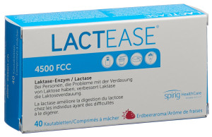 Lactease Lactose-Enzym 4500 - 40 Kautabl. Erdbeeraroma