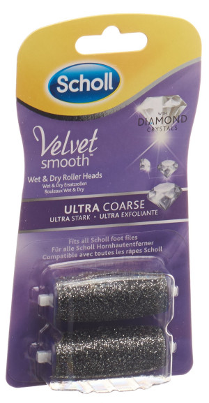 Scholl Velvet Smooth Express Pedi Diamond Ersatz-Rollen - ULTRA-STARK - 2 Stk.