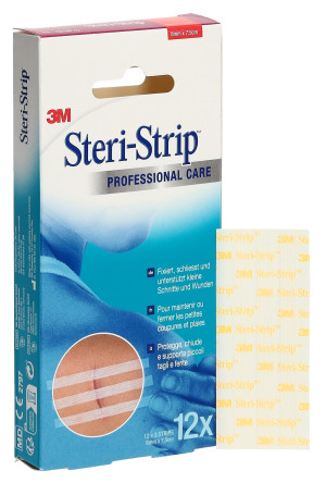 3M Steri-Strip Wundverschluss-Streifen - weiss verstärkt - 12 x 3 Stk.