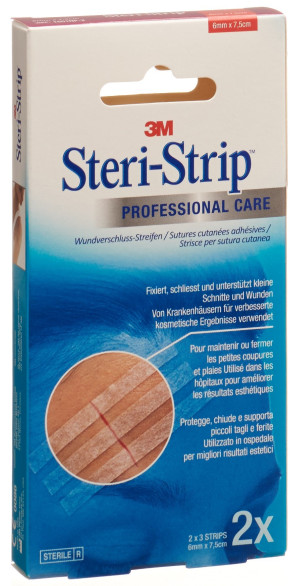 3M Steri-Strip Wundverschluss-Streifen - hautfarbig - 2 x 3 Stk.