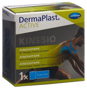 DermaPlast Active Kinesiotape - 5cm x 5m - blau