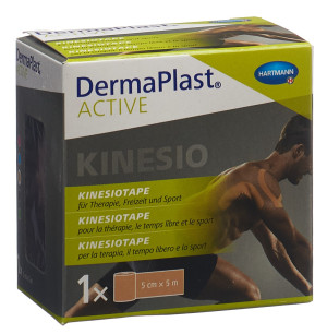 DermaPlast Active Kinesiotape - 5cm x 5m - hautfarben/beige