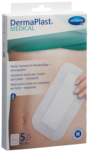 DermaPlast Medical Vliesverband - 15x9 cm - 5Stk.