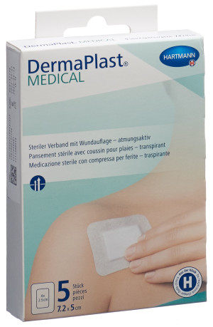 DermaPlast Medical Vliesverband - 7.2x5cm - 5Stk.