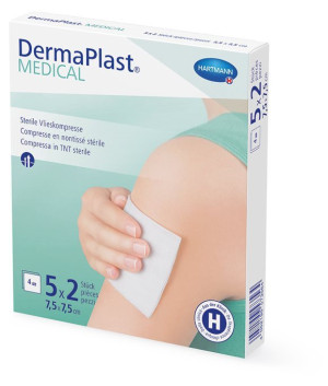 DermaPlast Medical Vlieskompresse - 7.5 x 7.5cm - 5Stk.