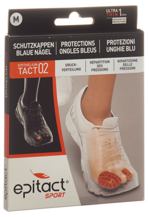 Epitact Sport Schutzkappen blaue Nägel EpitheliumTact 02, Gr. M 25 mm - 2 Stk.