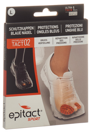 Epitact Sport Schutzkappen blaue Nägel EpitheliumTact 02, Gr. L 34 mm - 2 Stk.