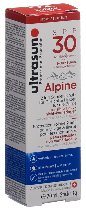 Ultrasun Alpine SPF 30 - 20ml + 3g