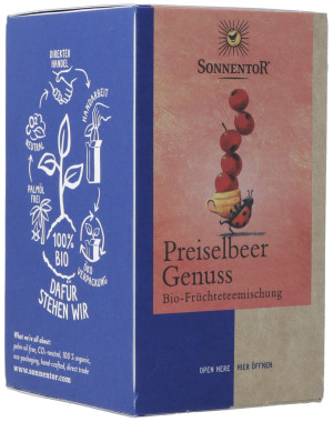 Sonnentor Preiselbeer Genuss-Früchtetee - 18 Stk.