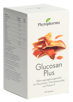Phytopharma Glucosan PLUS - mit Glucosamin und Chondroitin für die Gelenke - 160 Kaps.