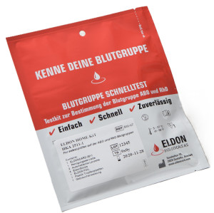 Eldon Blutgruppe Schnelltest Zuhause - 1 Set
