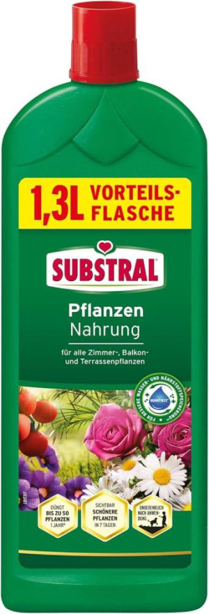 Substral Pflanzen-Nahrung 1,3L - Flüssigdünger mit extra Eisen (7,65 EUR / l)
