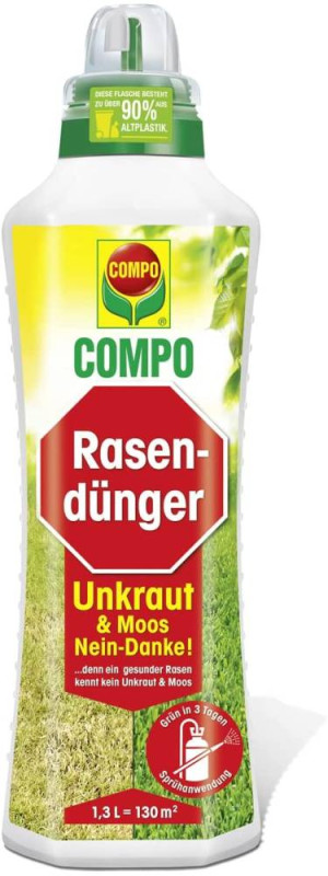 COMPO Flüssiger Rasendünger Unkraut & Moos Nein-Danke! 1,3 Liter (12,27 EUR / l)