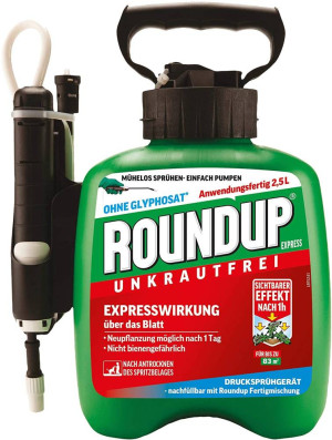 Roundup Express Fertigmischung im Drucksprüher zur Bekämpfung von Unkräutern und Gräsern 2,5 L (15,98 EUR / l)