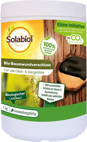 Solabiol Bio Baumwundverschluss, Wundverschluss bei Baumwunden und Rissen, für alle Obst- und Ziergehölze, 1 kg Dose (19,95 EUR / kg)