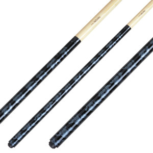 Billardqueue, Pool, Triton TRI-1, grau, einteilig, Klebeleder