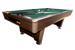 Billardtisch, Pool, Triumph Plus, braun, 7 ft., Clubtuch gelbgrün
