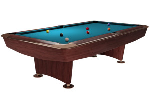 Billardtisch, Pool, Dynamic II, 9 ft. (Fuß), braun, Simonis 860 turnierblau