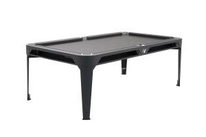 Billardtisch, Pool, Cornilleau Hyphen Outdoor, 7 ft. (Fuß), schwarz, Spielfläche: Hellgrau, Taschen: Weiß