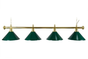 Billardlampe, Evergreen, grün, 4 Schirme, Ø 40 cm, 145 cm