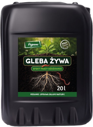 Wermikompost płynny Gleba Żywa – 20 l – poprawia żyzność gleby i wspiera wzrost roślin – Vegano