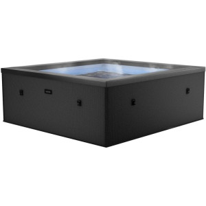 Spa semi-rigide Netspa Idaho - 6 places Coloris Charcoal Noir 70/90 Airjets massants
