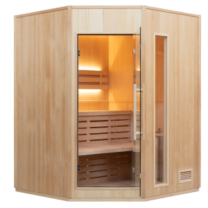 Sauna traditionnel vapeur France Sauna ZEN Angulaire - 3 places