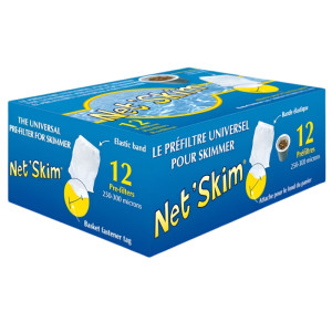 WATER CLIP Chaussettes pré-filtre Net'Skim jetables - Boîte de 12 pièces