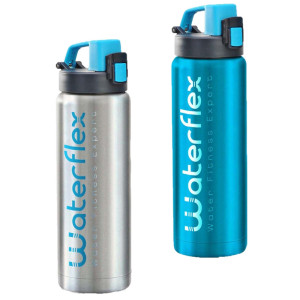 Gourde isotherme Waterflex - bleu ou argent