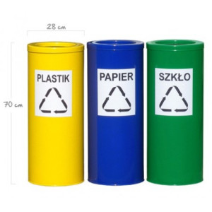 Zestaw koszy do segregacji Eko 3 x 28L