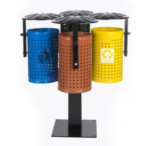Kosze zewnętrzne do segregacji Fiore 4 x 35L