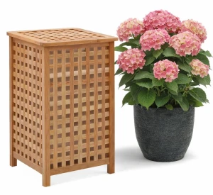 Kosz na pranie z drewna - Balanzo 3X