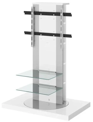 Nowoczesna szafka RTV Koncept - biały połysk