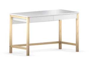 Białe drewniane biurko skandynawskie 120x60 cm - Kizo X11