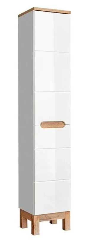 Słupek łazienkowy z koszem Dixi 7X - Biały połysk