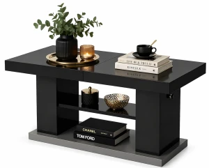 Czarny ławo stół rozkładany duży - Armila 2X