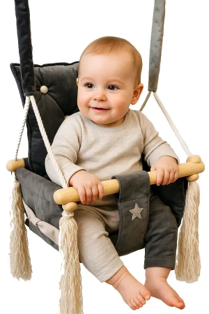 Szara huśtawka dla dziecka - Obilos