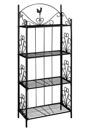 Czarny metalowy stojak na kwiaty - Zellis