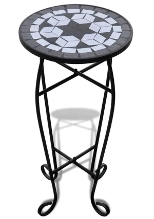 Czarno-biały mozaikowy kwietnik - Bario