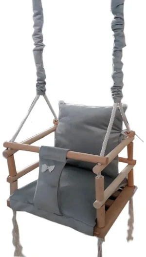 Szara huśtawka dla dziecka - Indara 3w1