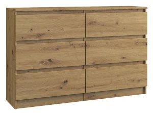 Duża komoda 140 cm dąb artisan - Berta 2X