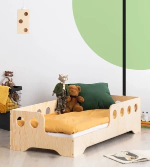 Lewostronne łóżko drewniane dziecięce 16 rozmiarów - Nako 4X
