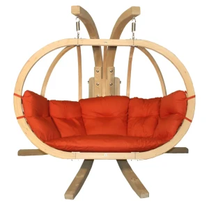 Czerwony fotel wiszący na taras - Como 3X